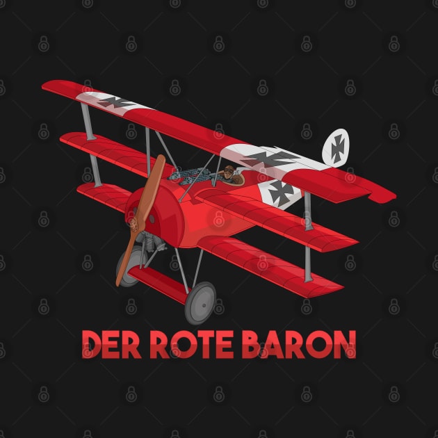 Red Baron Flying Fokker DR1 Triplane WWI Fighter Plane Diagram Gift by Battlefields