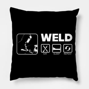 Welder - Weld eat sleep repeat Pillow