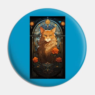 Art Nouveau Ginger Tiger Pin