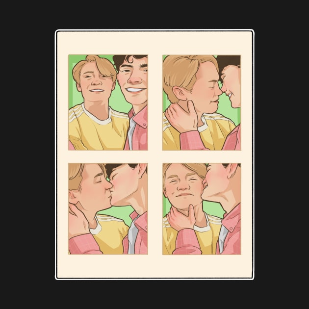 Alt Nick and Charlie - heartstopper photo booth scene by daddymactinus