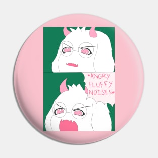 Angry Fluffy Boy Pin