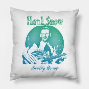 Hank Snow// green solid style, Pillow