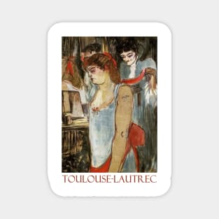 Woman with Arm Tattoo by Henri de Toulouse-Lautrec Magnet