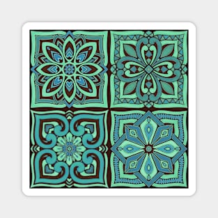 Moroccan Tiles - teal Magnet
