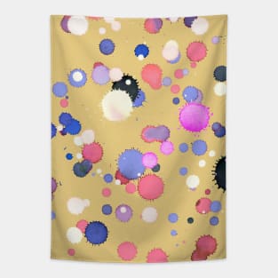 Pocket - Drops Watercolor Texture Yellow Pink Tapestry