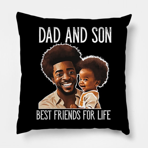 Father And Son Best Friends For Life Father's Day Gift Pillow by Merchweaver