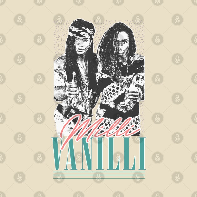 Milli Vanilli  /\/\\/  Vintage Style 90s Aesthetic Design by DankFutura