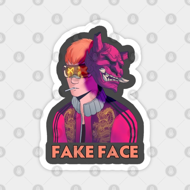 Fake Face Magnet by ekazaki