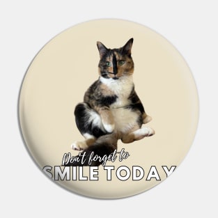 Snickers The Cat - Don't Forget to Smile Today Pin