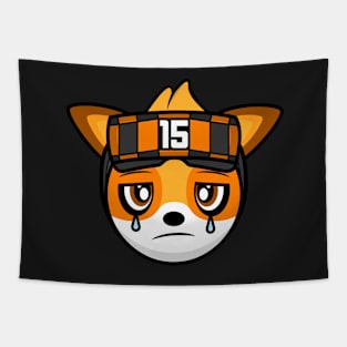 Sad Gamer Fox Strattzr Tapestry