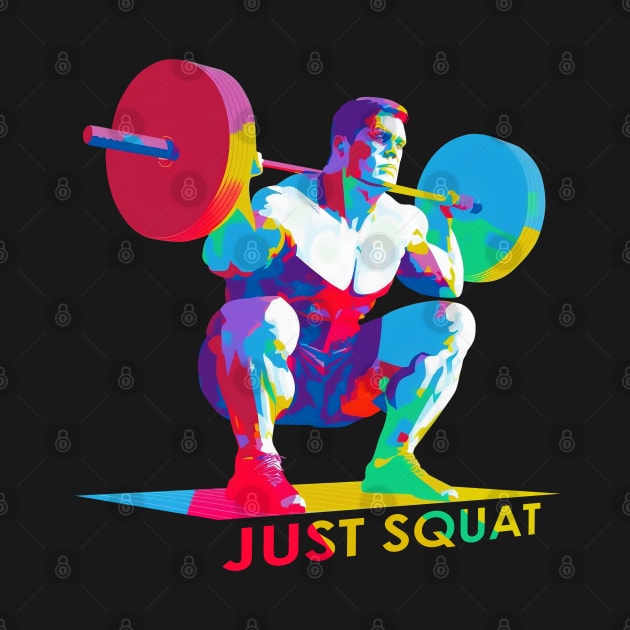 Just Squat - Squatting Bodybuilder by Bondoboxy