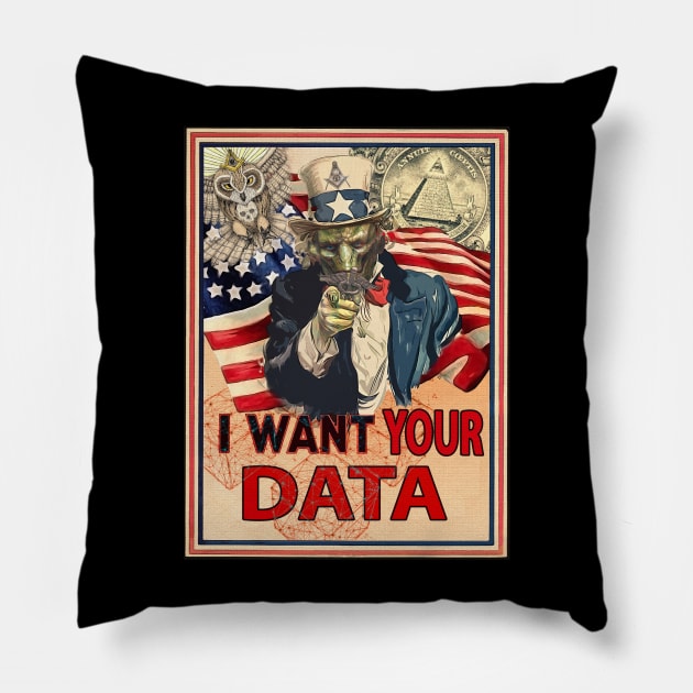 i want your data Pillow by ElArrogante