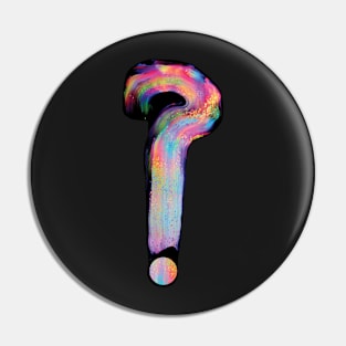 Psychedelic Tipper Question Mark Pin