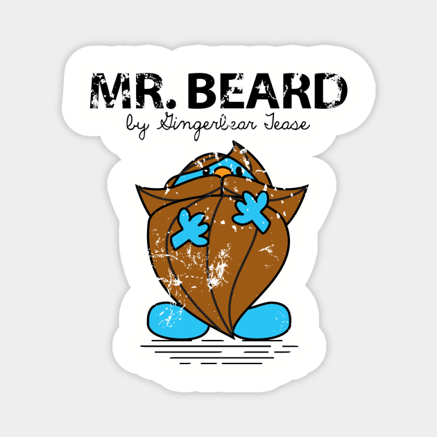 MR. BEARD Magnet by GingerbearTease