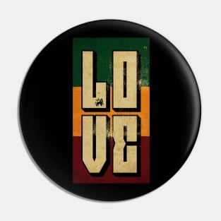 One Love Rasta Pin