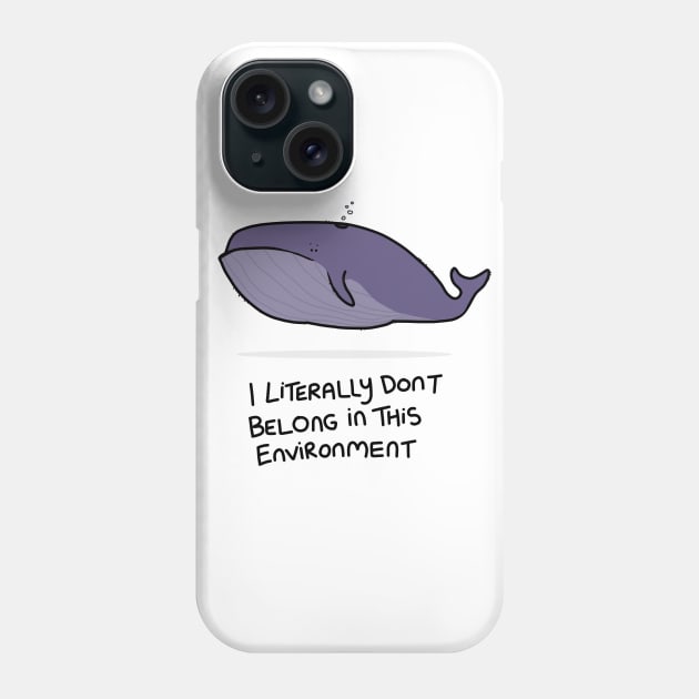 Grumpy Whale Phone Case by grumpyanimals