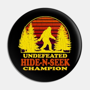 Bigfoot Hide-N-Seek Champ (vintage distressed look) Pin