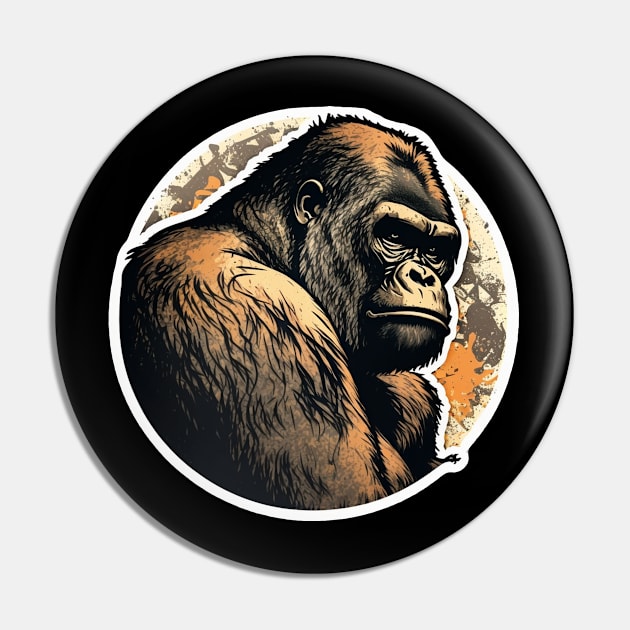 Shades of Toughness - Cool Gorilla Pin by teehood