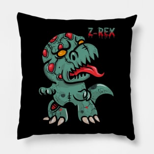 Zombie T Rex Z Rex Halloween Dinosaur Pillow