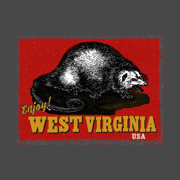 Vintage West Virginia Tourist by Kujo Vintage