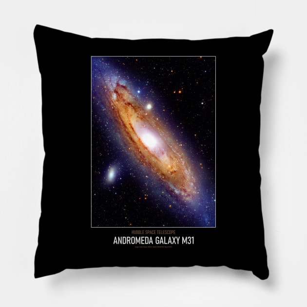 High Resolution Astronomy Andromeda Galaxy M31 Pillow by tiokvadrat