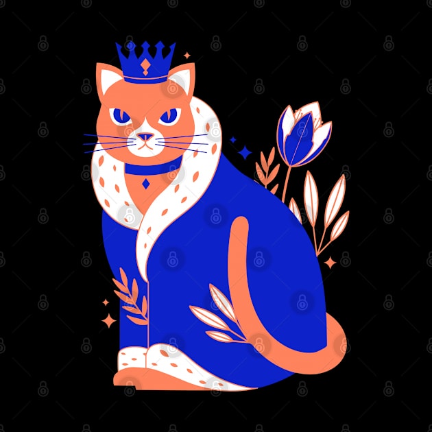 Royal Cat - Cat Lovers - Feline with a Crown by Abstract Designs