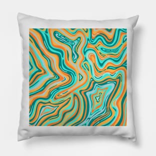 Aero Blue and Atomic Tangerine Inkscape Pillow