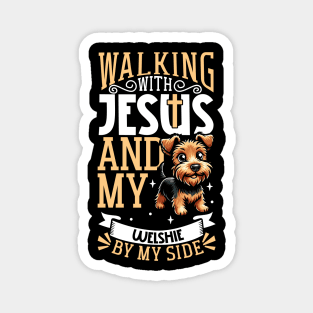 Jesus and dog - Welsh Terrier Magnet