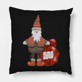 Santa Claus with a bag full of gifts Pillow