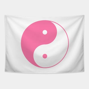 Yin Yang Pink- Ancient Chinese philosophy symbol Tapestry