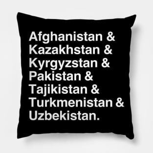 Stan Countries Names List Pillow