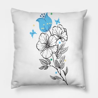 Colourful Flower For Flowers Lovers Pillow