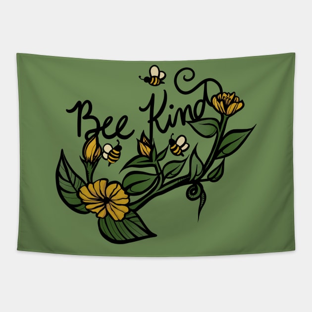 Bee Kind Tapestry by bubbsnugg