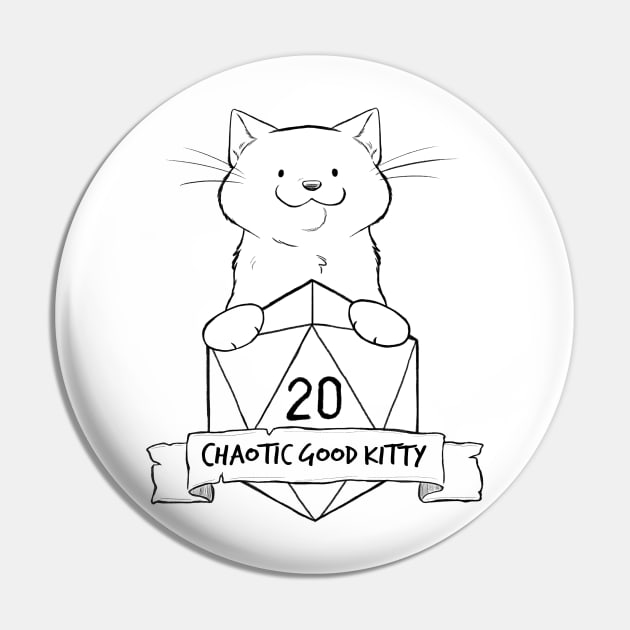 Chaotic Good Kitty Pin by DnDoggos