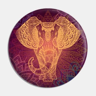 Mandala Elephant Pin