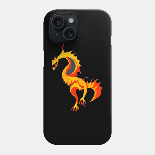 dragon on fire Phone Case by mdr design