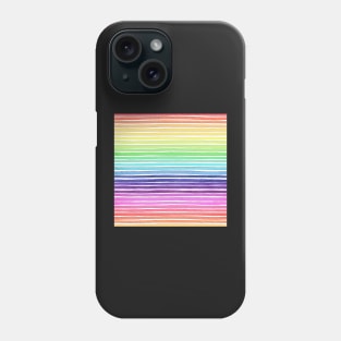 Watercolor Rainbow Stripes 2 Phone Case