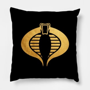 Gold Cobra Logo Pillow