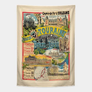 Touraine France Vintage Poster 1892 Tapestry