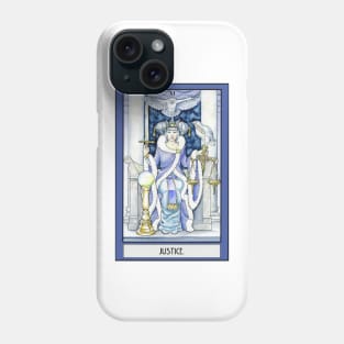 "Justice" Tarot Card Phone Case