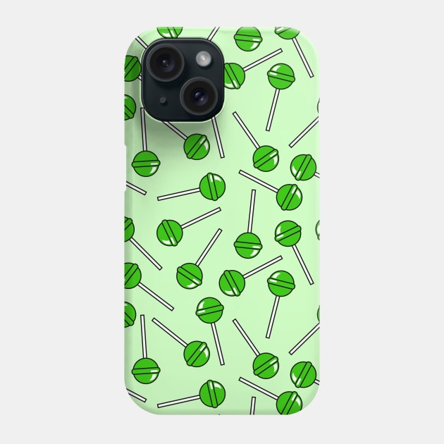 Green Lollipops Pattern Phone Case by Ayoub14