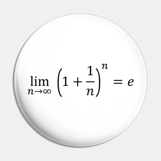 Math Equations: limit equals the exponential e Pin