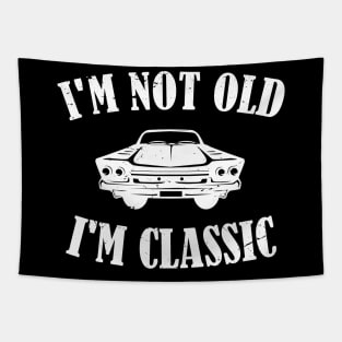 Vintage Men's I'm Not Old I'm Classic Car T-shirt Crusher Tee Tapestry