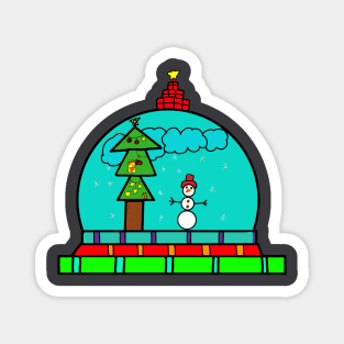 Little​ snowball​ with​ snowman Magnet