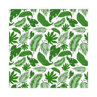 Green leaf pattern T-Shirt