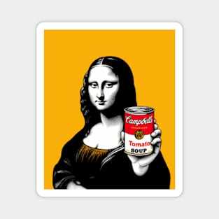 Mona Lisa Pop Art Campbell's Tomato Soup Magnet