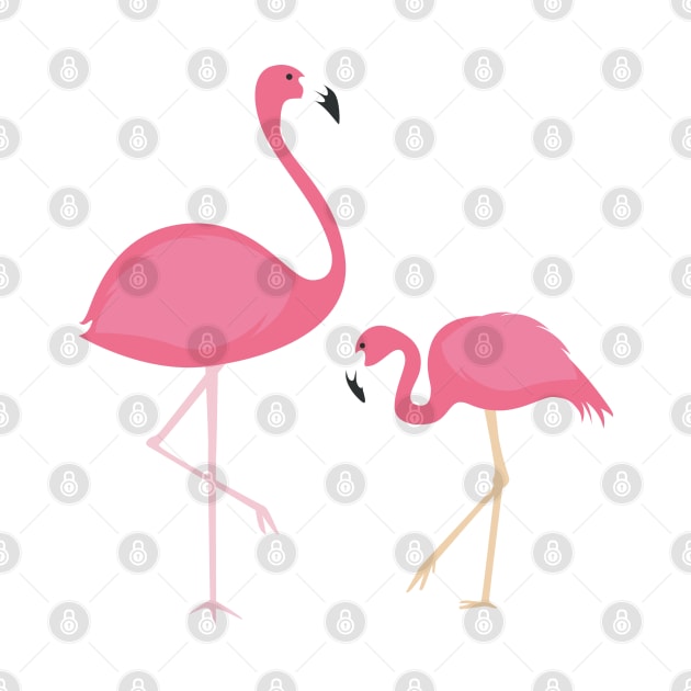 Mother and Baby Flamingo by LittleMissy