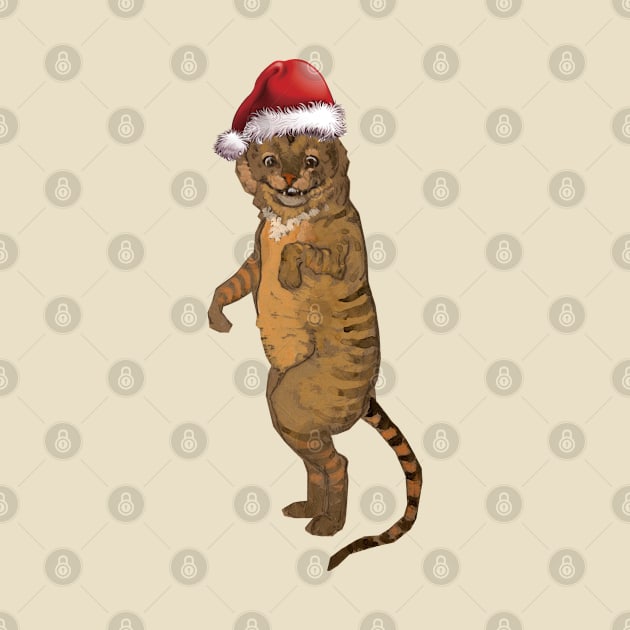 funny cat posing for Christmas cat person gift by NIKA13