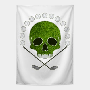 Golf Sport Skull Tapestry