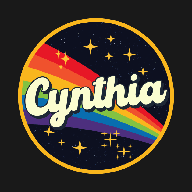 Cynthia // Rainbow In Space Vintage Style by LMW Art